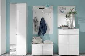 Santino White High Gloss Tall Sideboard: Modern Handleless Storage Cabinet for Living Spaces - UK Luxury Furniture